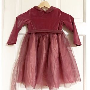 il gufo Velvet Tulle Little Girls Dress NWT Sz 4